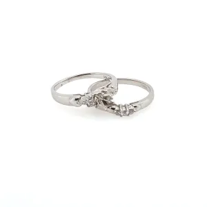 0.30ctw Diamonds in Platinum Semi Mount Wedding Set