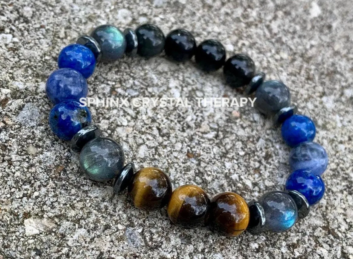 10MM Sagittarius Energy - Zodiac Astrology Bracelet " The Optimistic Sagittarius " November December Birthday - Crystal Gemstones