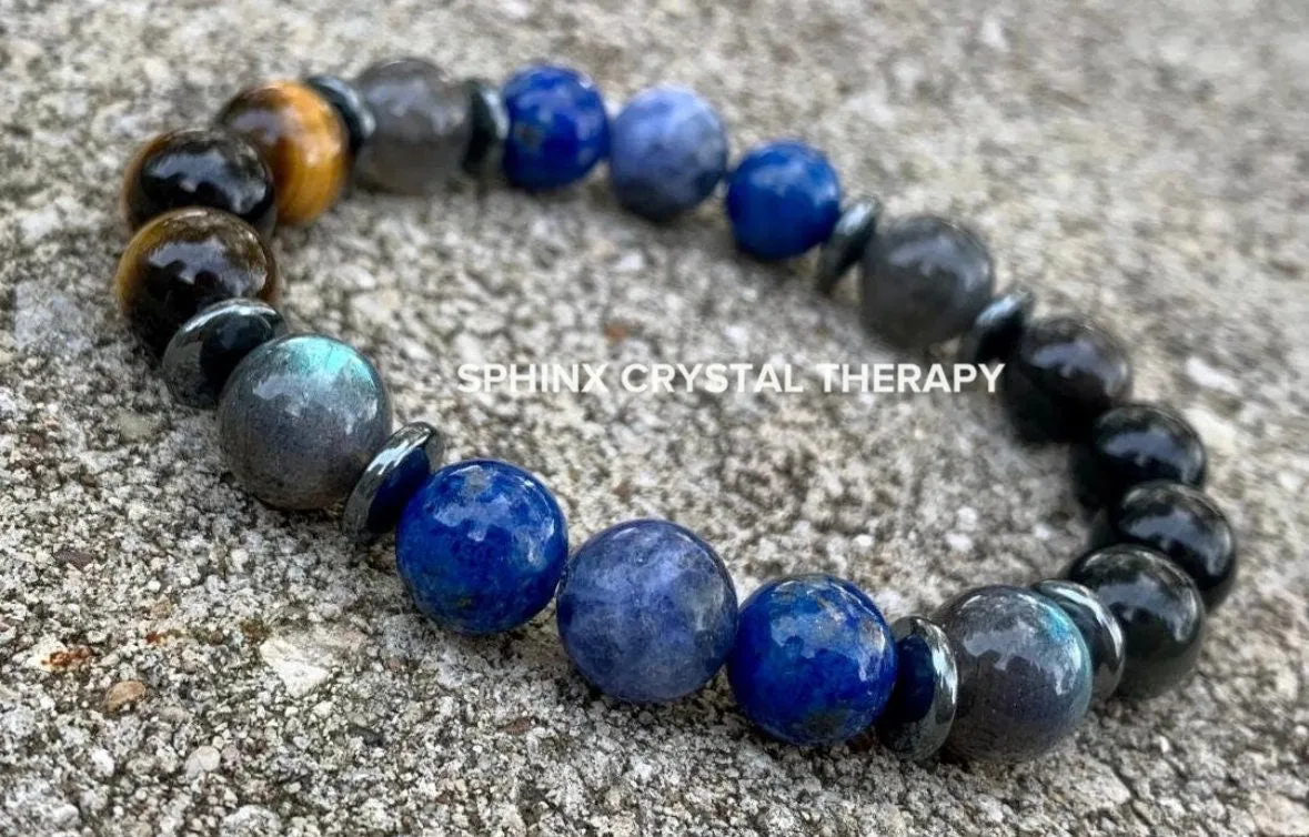 10MM Sagittarius Energy - Zodiac Astrology Bracelet " The Optimistic Sagittarius " November December Birthday - Crystal Gemstones