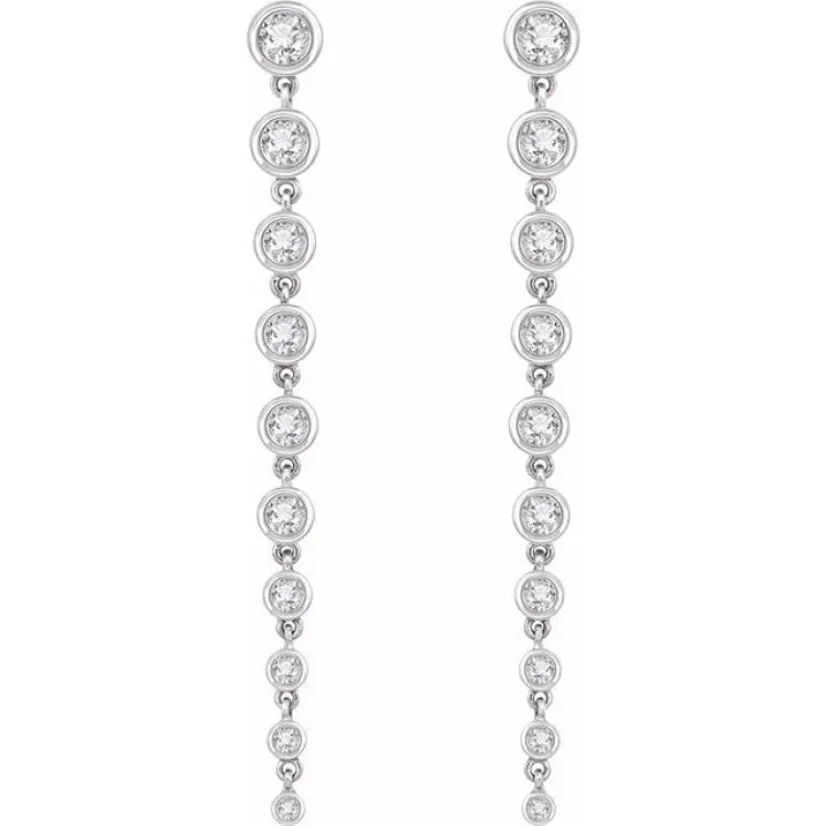 14K White 2 CTW Lab-Grown Diamond Earrings