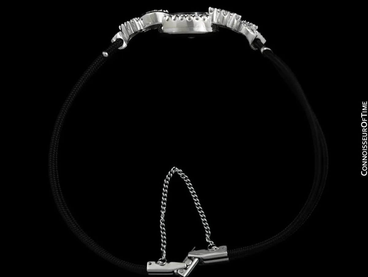 1950's Vintage Ladies Watch with Omega Movement - 14K White Gold with over 2 Carats of Diamonds