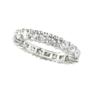 2.50ct Diamond Shared Prong Eternity Band in Platinum Size 6.5