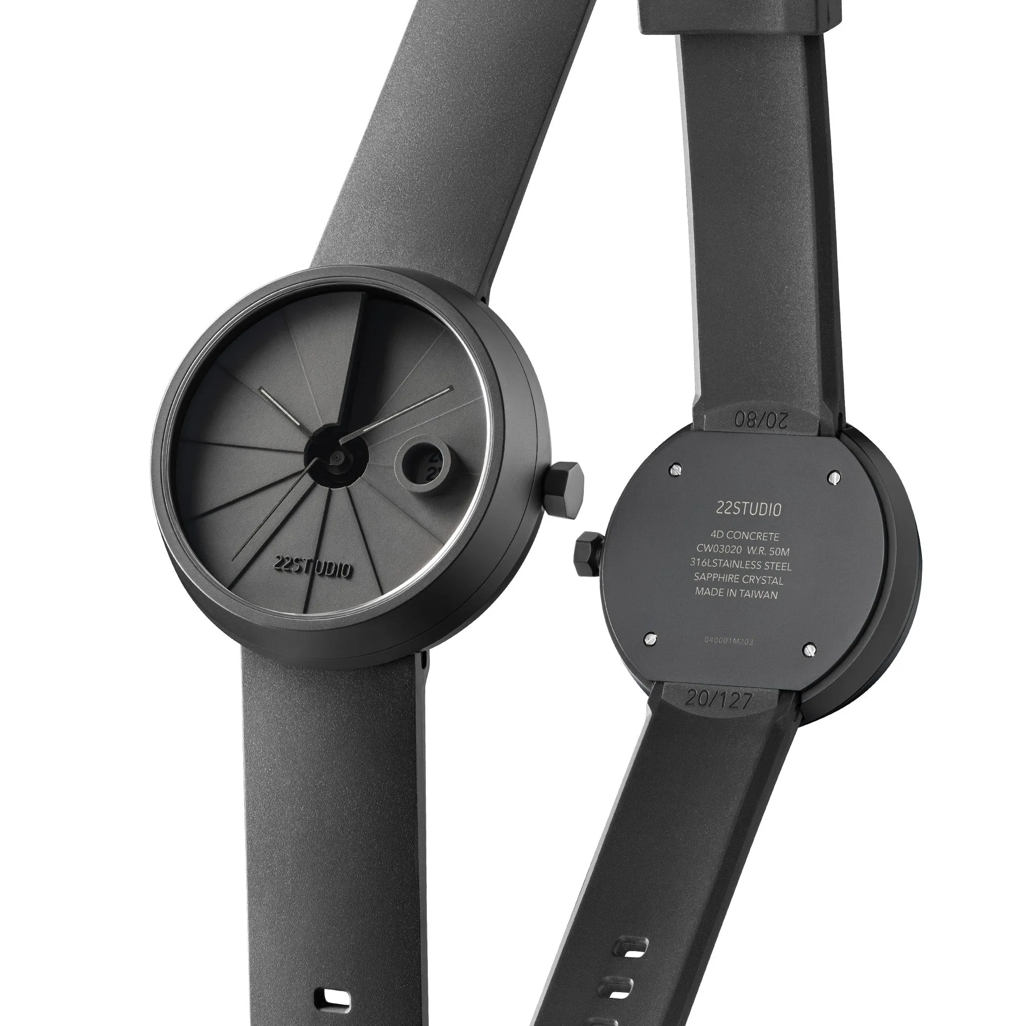 4D Concrete Watch 44mm Shadow Edition