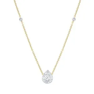 5/8CTW Diamond Fashion Ladies Necklace - 14K Yellow Gold