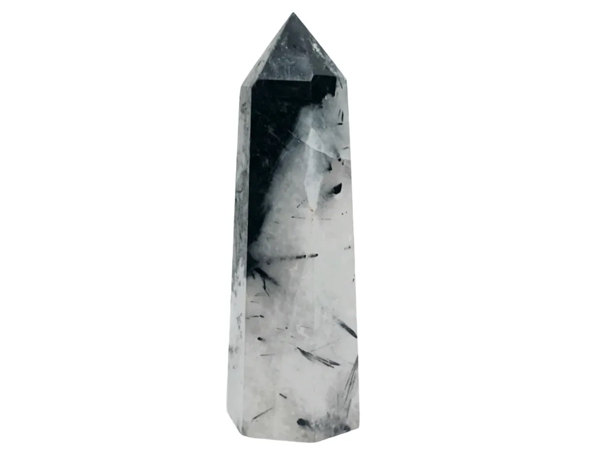 80g Black Tourmaline in Quartz Crystal Tower
