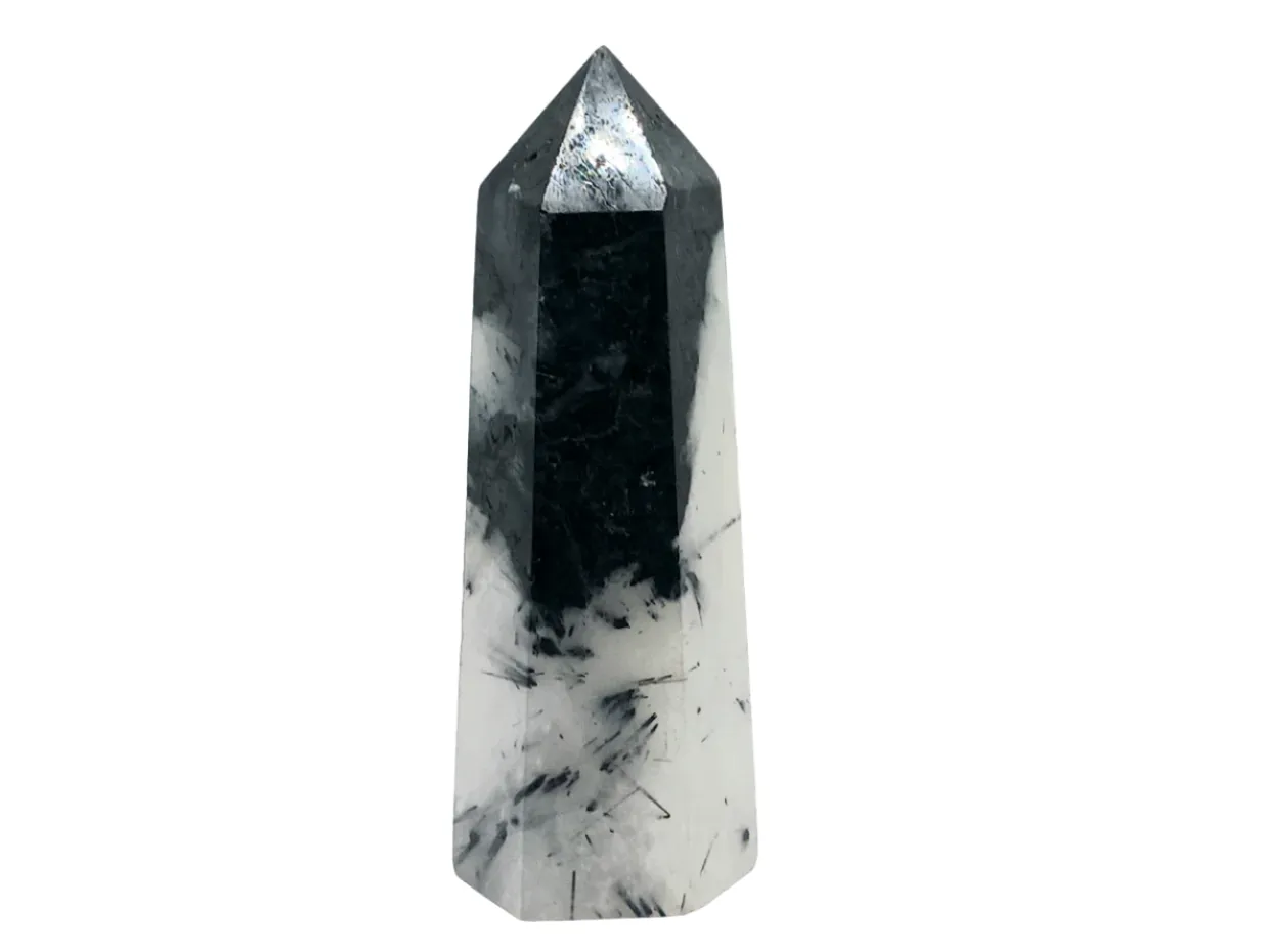 80g Black Tourmaline in Quartz Crystal Tower
