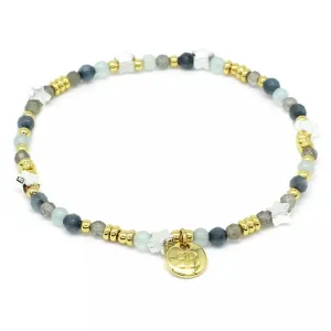 Alcor Gold Stretch Gemstone Bracelet