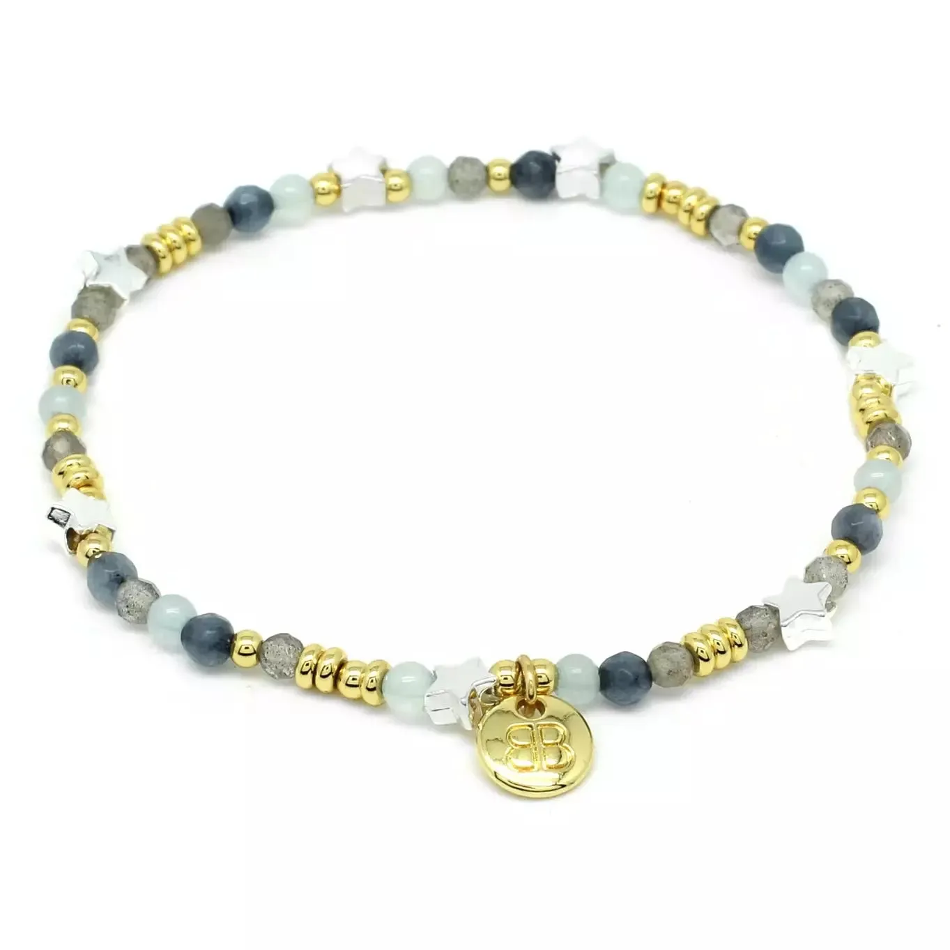 Alcor Gold Stretch Gemstone Bracelet