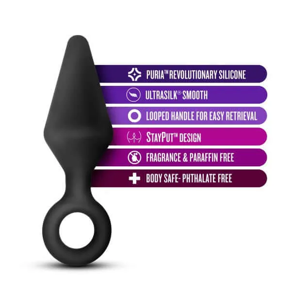 Anal Adventures Loop Plug Large Black