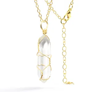 Ancient Infusions Clear Quartz Brilliance Pendant: Embrace Crystal-Clear Elegance and Spiritual Illumination