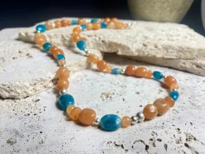 Apatite and Red Aventurine Necklace