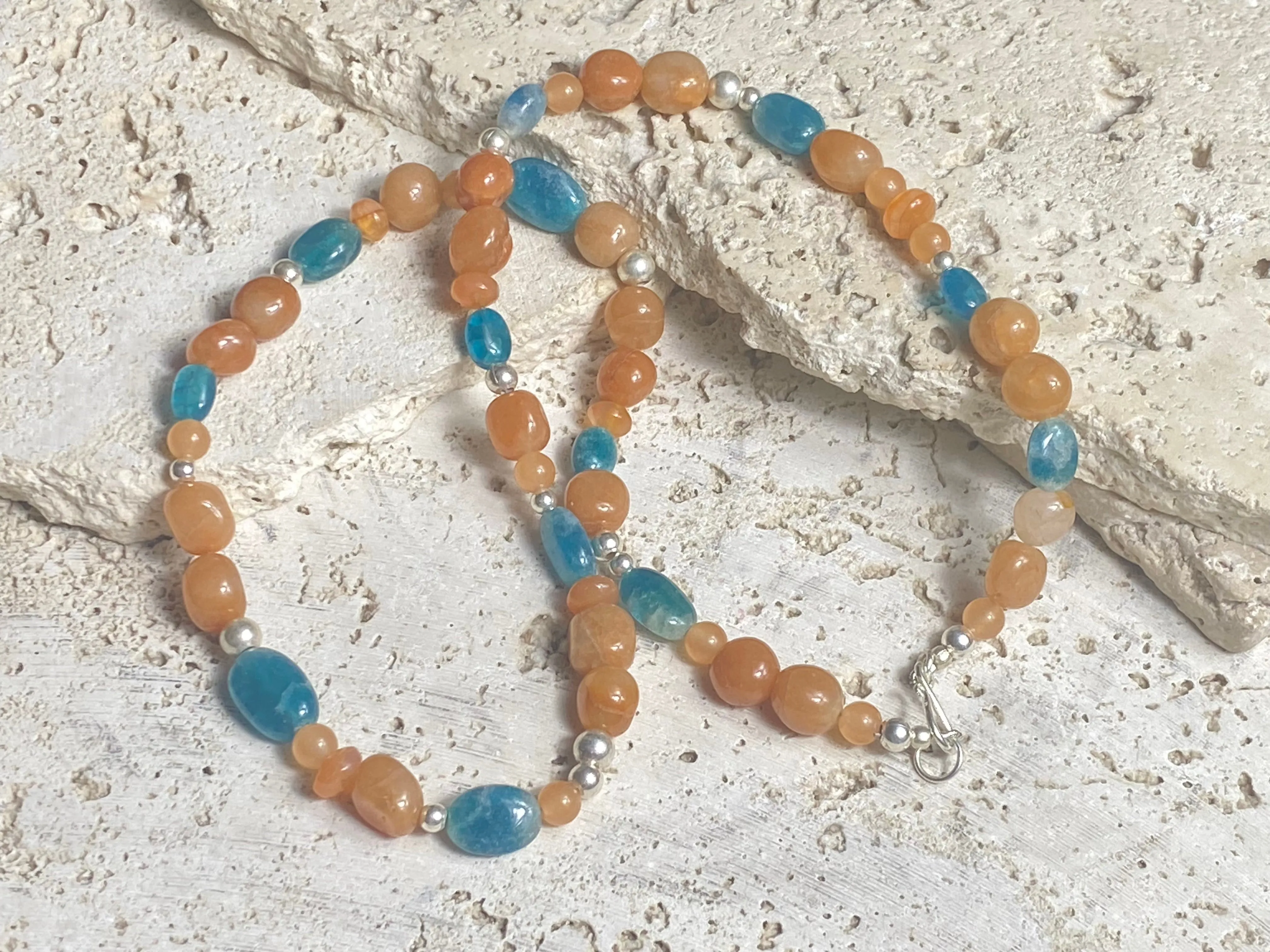 Apatite and Red Aventurine Necklace