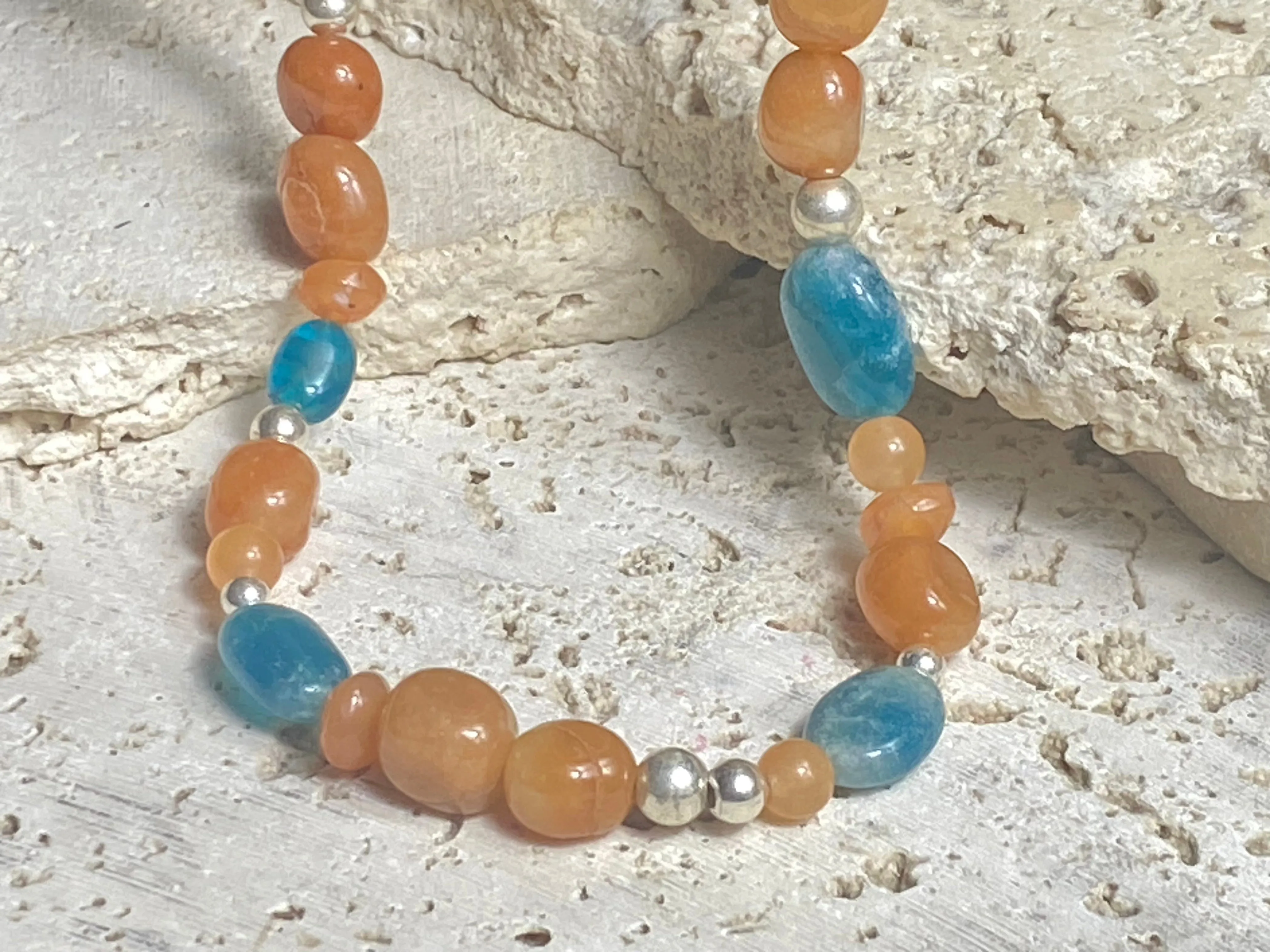 Apatite and Red Aventurine Necklace