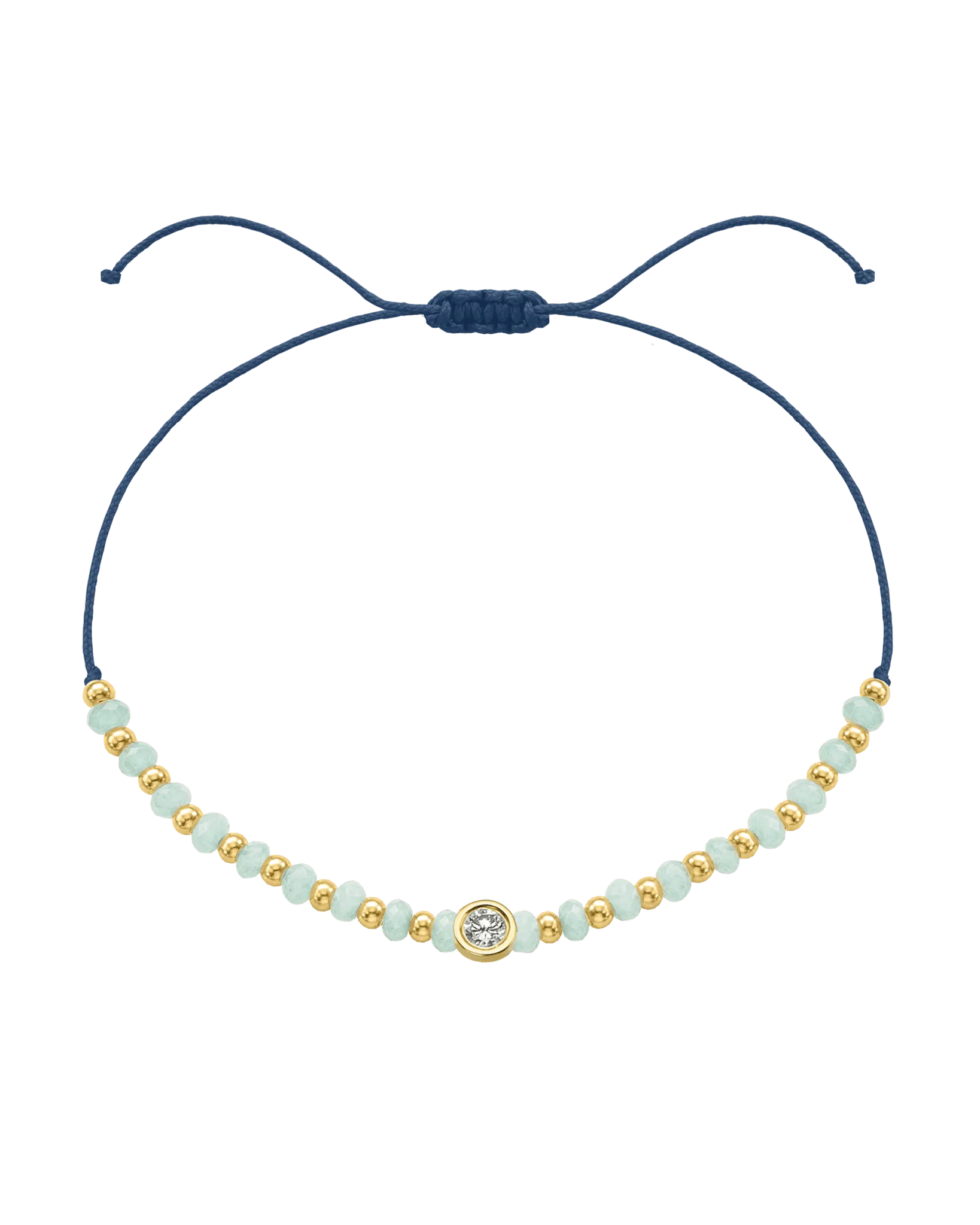 Apatite Gemstone String of Love Bracelet for Inspiration - 14K Yellow Gold