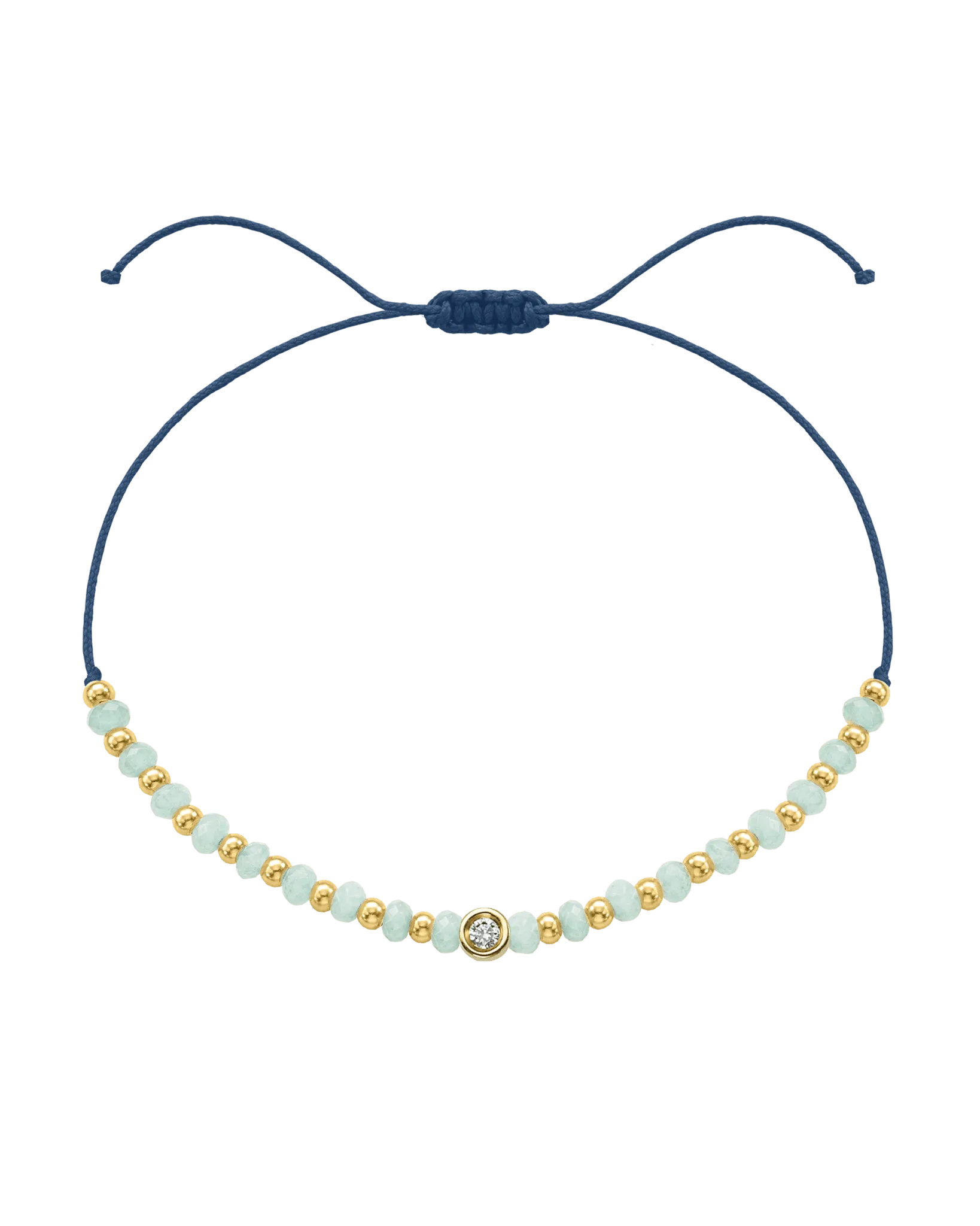Apatite Gemstone String of Love Bracelet for Inspiration - 14K Yellow Gold