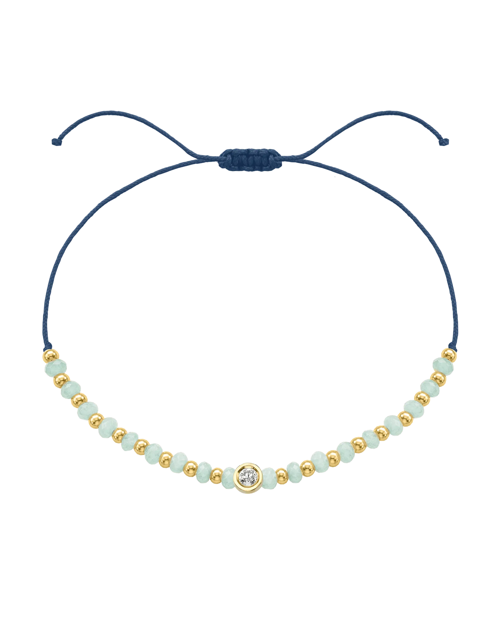 Apatite Gemstone String of Love Bracelet for Inspiration - 14K Yellow Gold