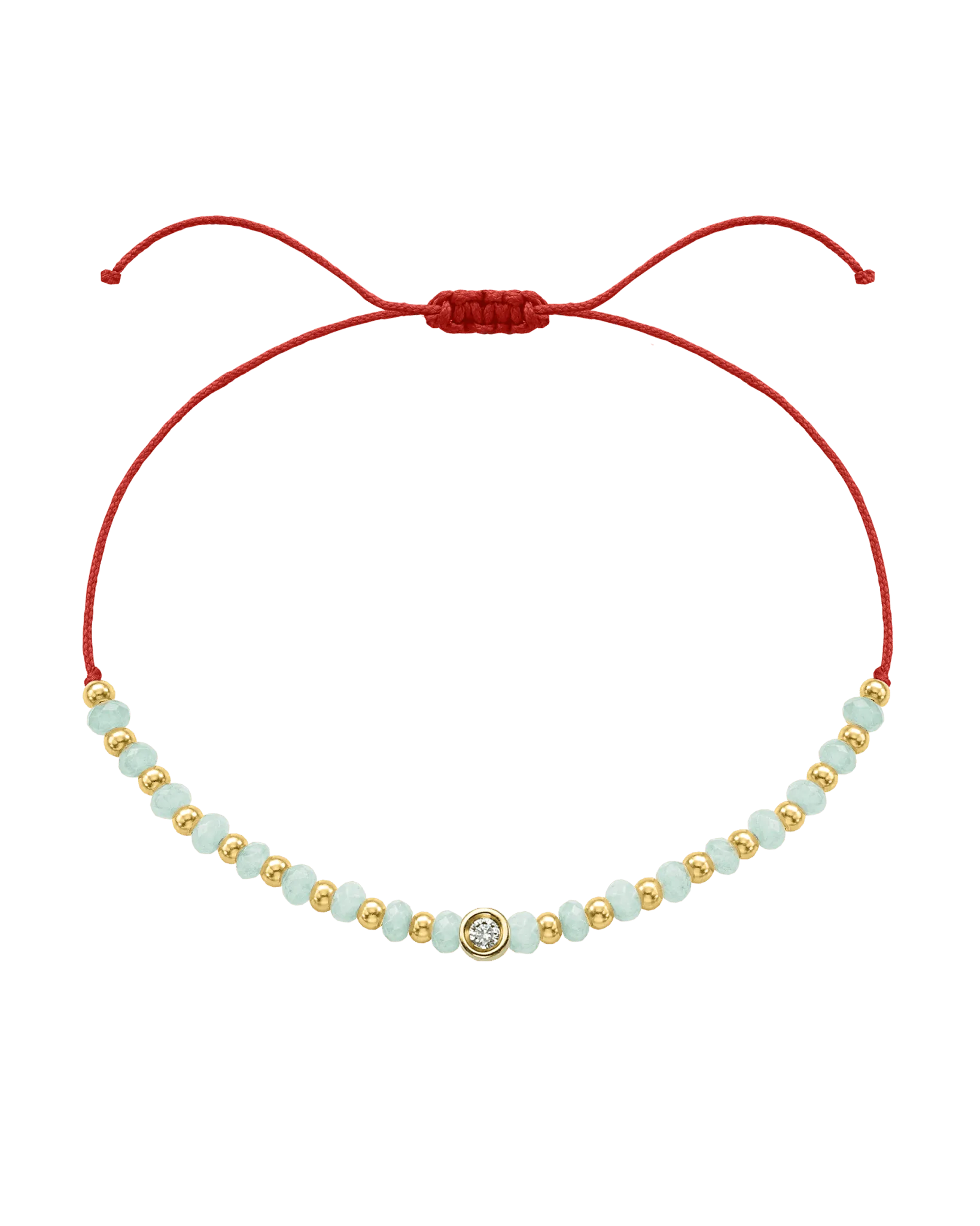 Apatite Gemstone String of Love Bracelet for Inspiration - 14K Yellow Gold