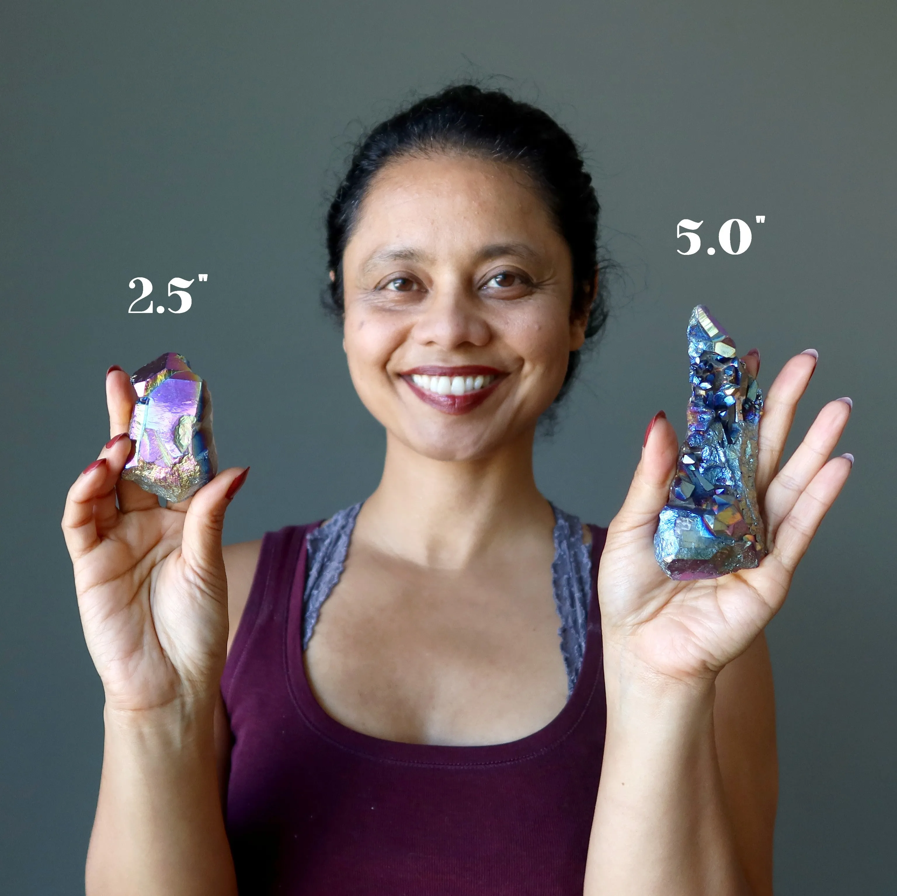 Aura Quartz Cluster Titanium Rainbow Soul Crystal