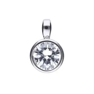 Bezel Set 1.5 Carat Zirconia Pendant - P4644