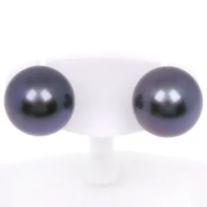 Black Pearl Earrings 10.5-10.7mm