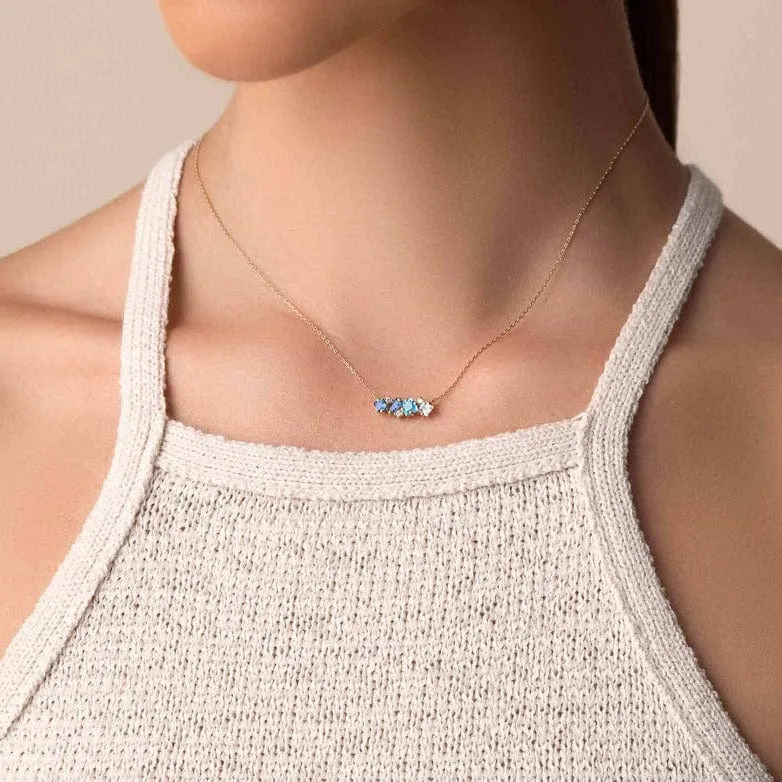 Blue Ombre Midi Bar Pendant