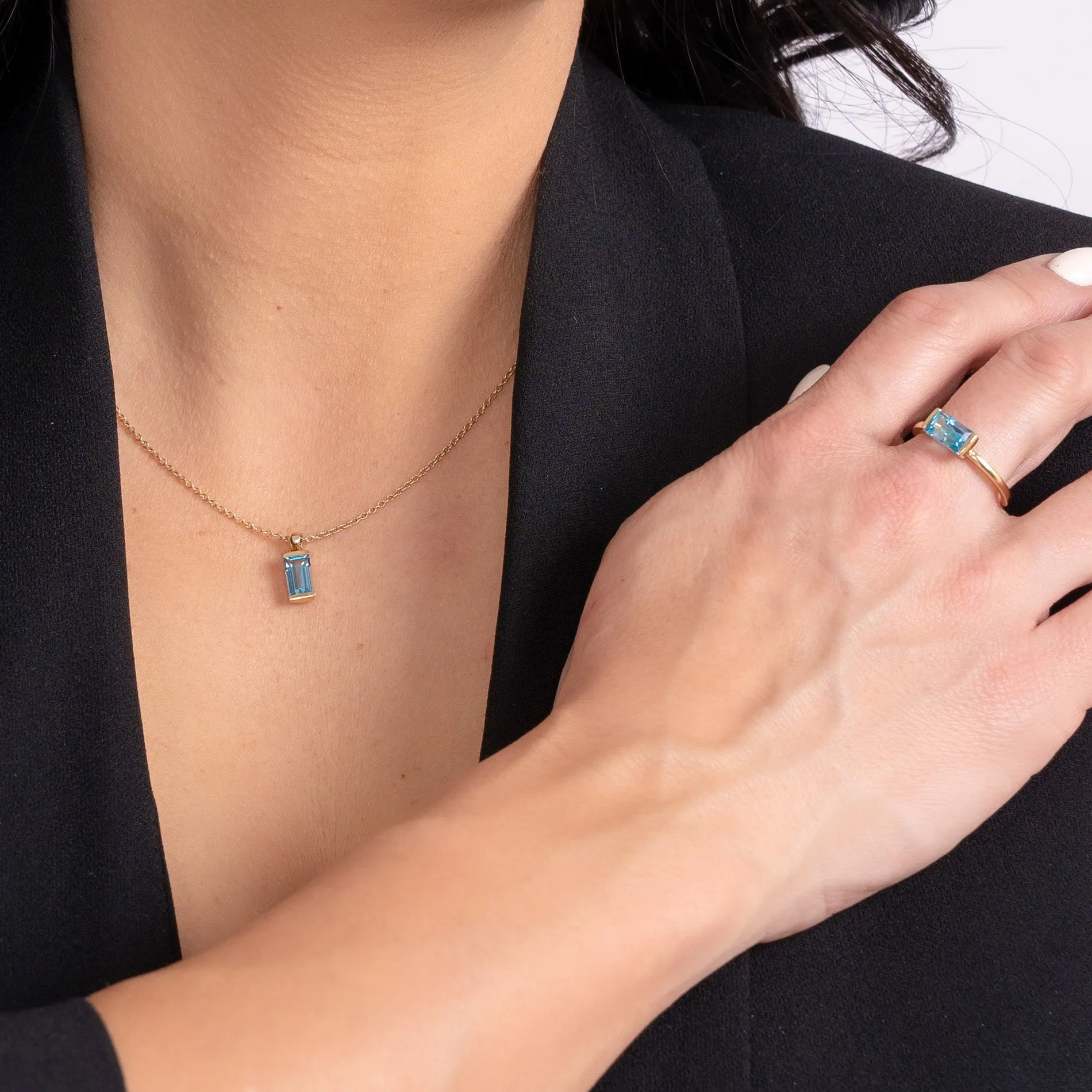 Blue Topaz Bonbon Necklace