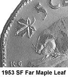 Canada Steel 1953 5 cents  (Elizabeth II) 4.54gr