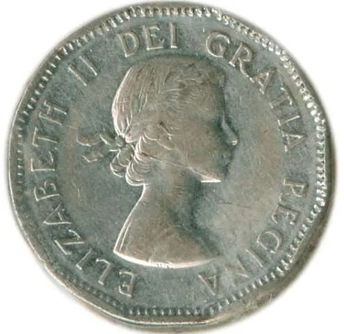 Canada Steel 1953 5 cents  (Elizabeth II) 4.54gr