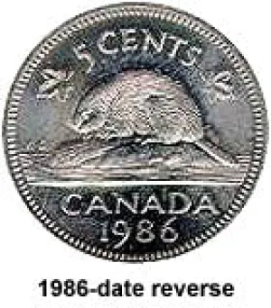 Canada Steel 2004 5 cents  (Elizabeth II) 3.95gr 0.945