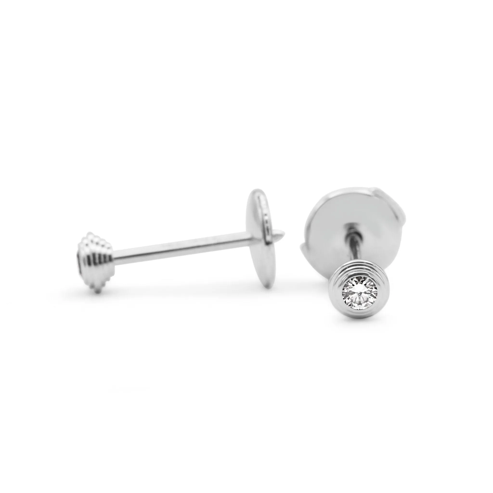 Cartier D'Amour XS Diamond Stud Earrings - 18ct White Gold