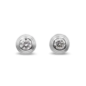 Cartier D'Amour XS Diamond Stud Earrings - 18ct White Gold