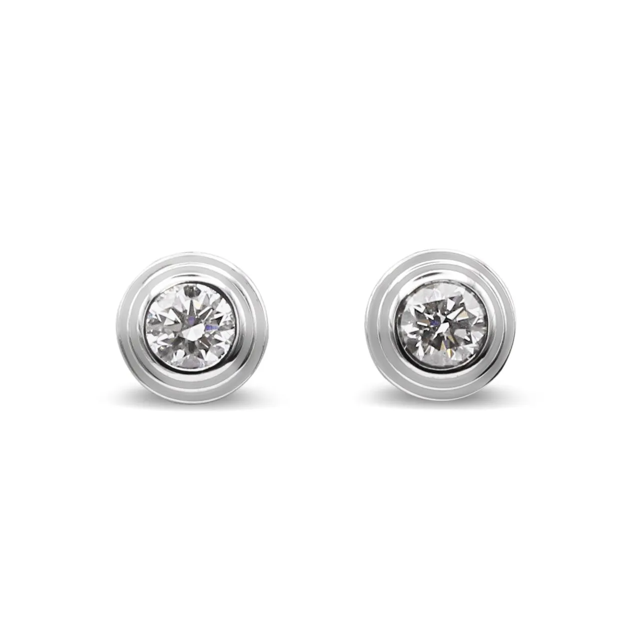 Cartier D'Amour XS Diamond Stud Earrings - 18ct White Gold