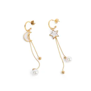 Celestial Hoop and Charm Earrings