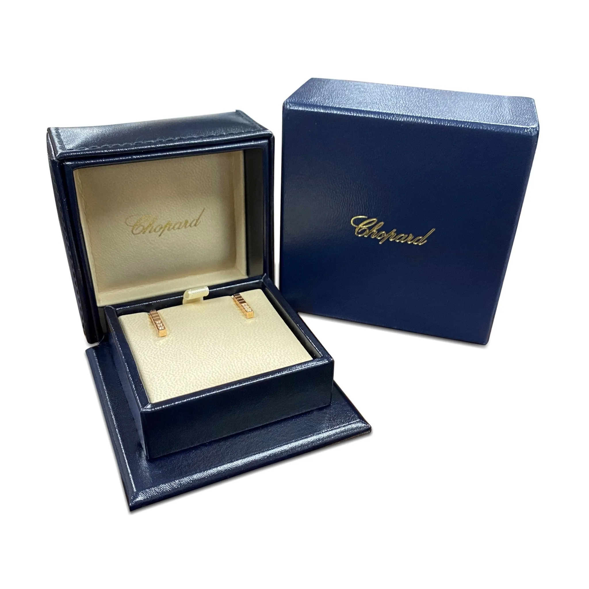 Chopard Diamond Ice Cube Earrings - 18ct Rose Gold