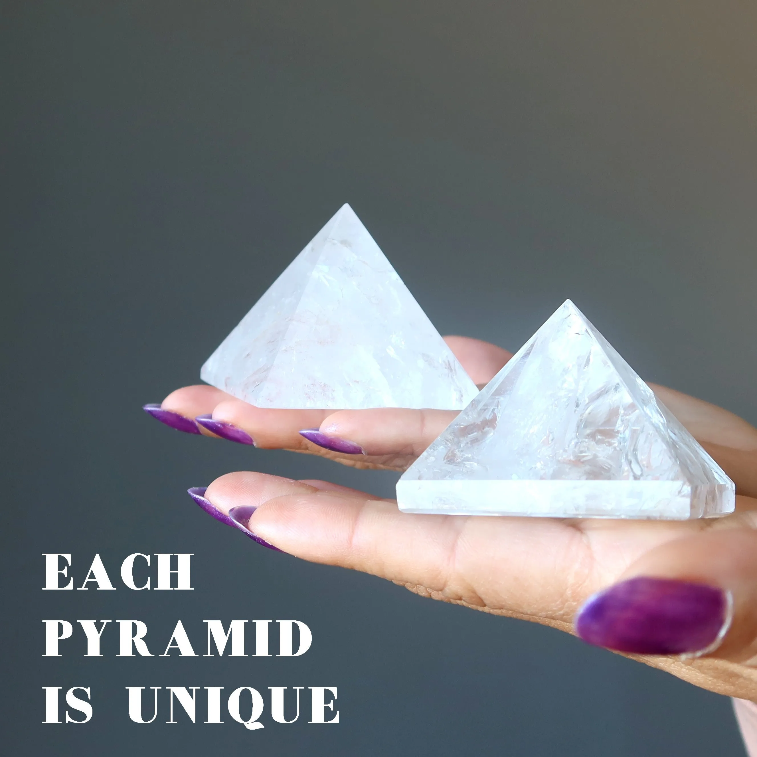 Clear Quartz Pyramid Past Present Future Crystal