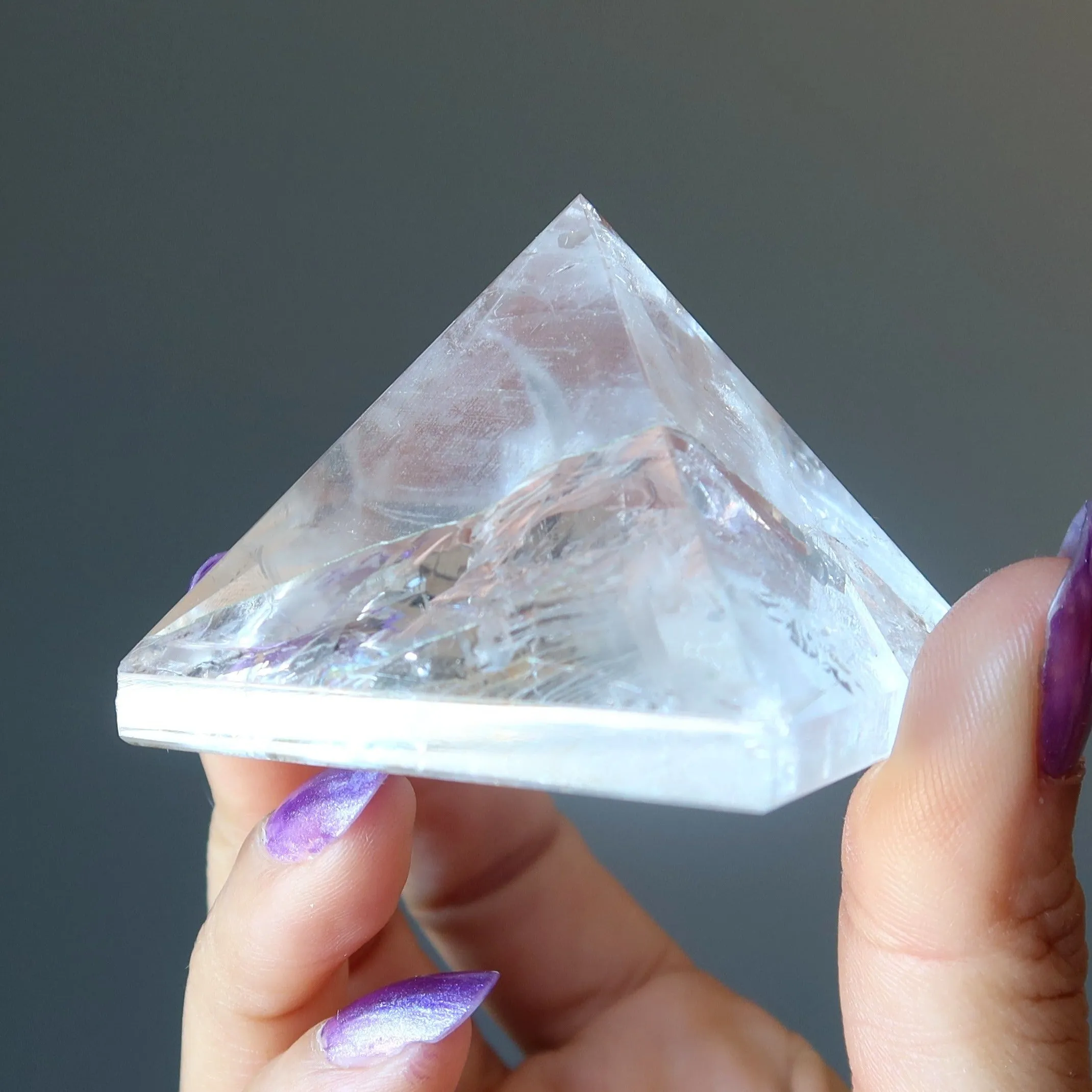 Clear Quartz Pyramid Past Present Future Crystal