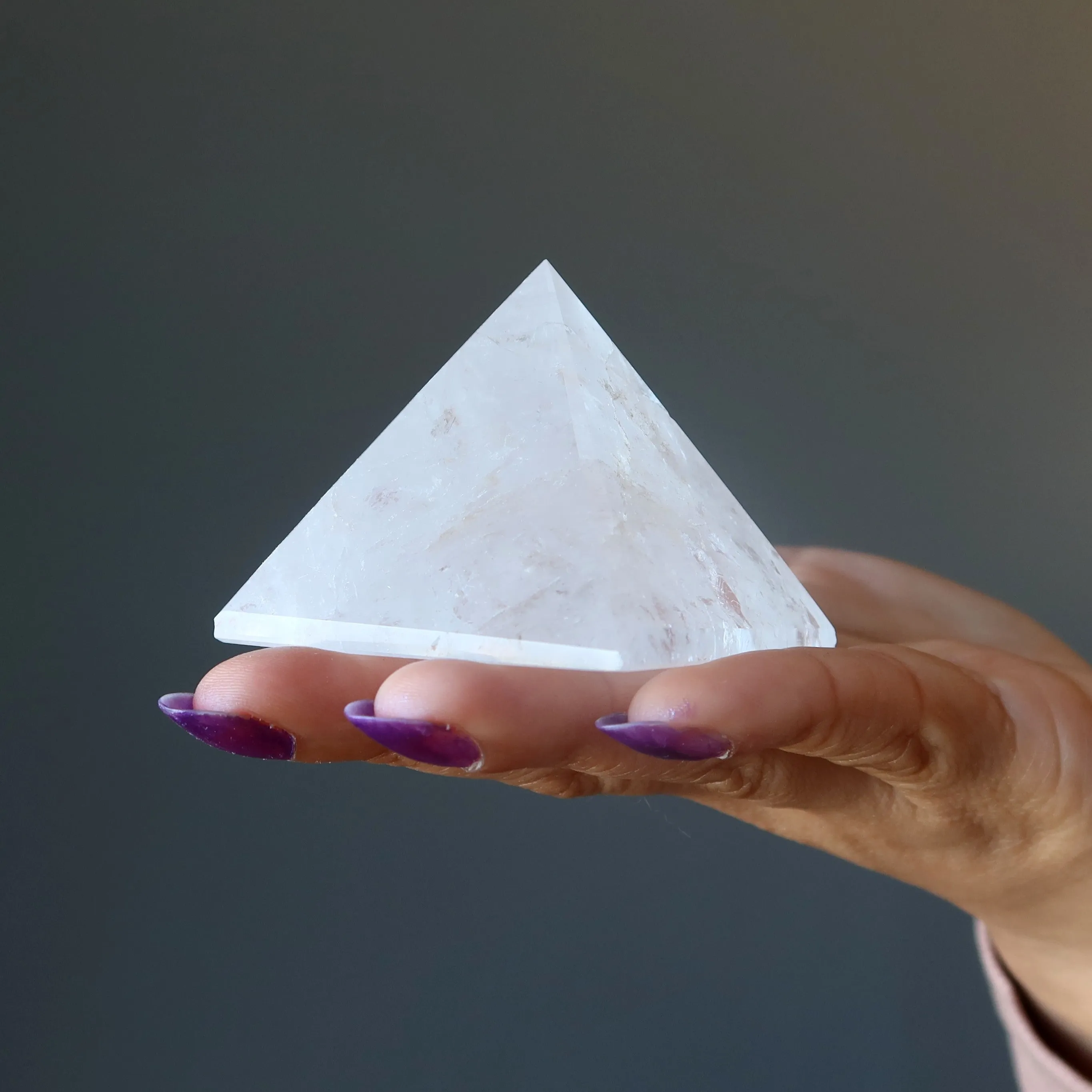 Clear Quartz Pyramid Past Present Future Crystal