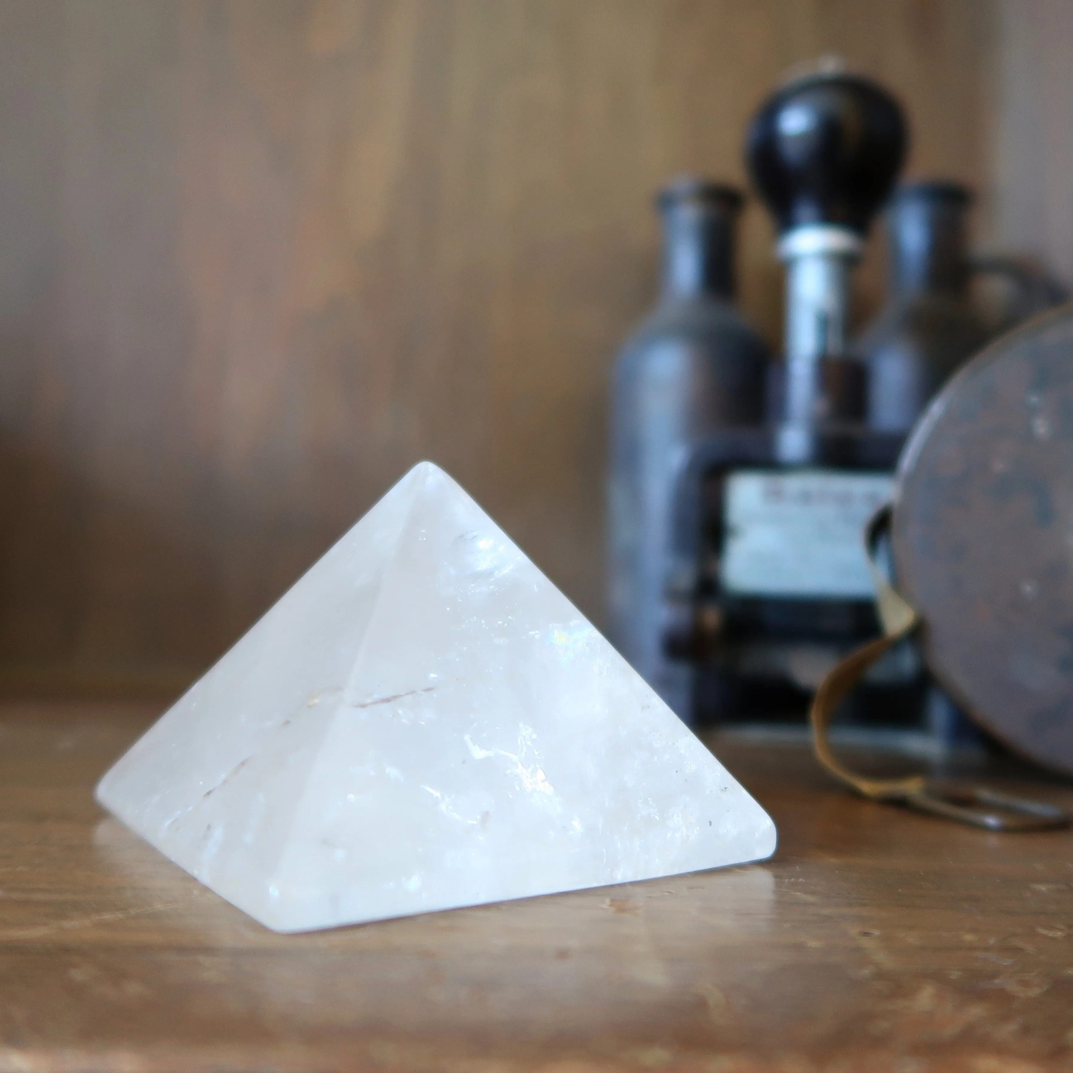 Clear Quartz Pyramid Past Present Future Crystal