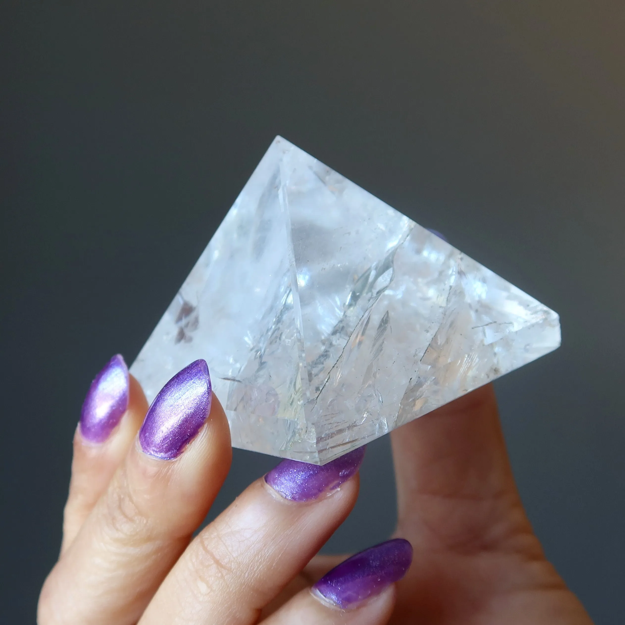 Clear Quartz Pyramid Past Present Future Crystal