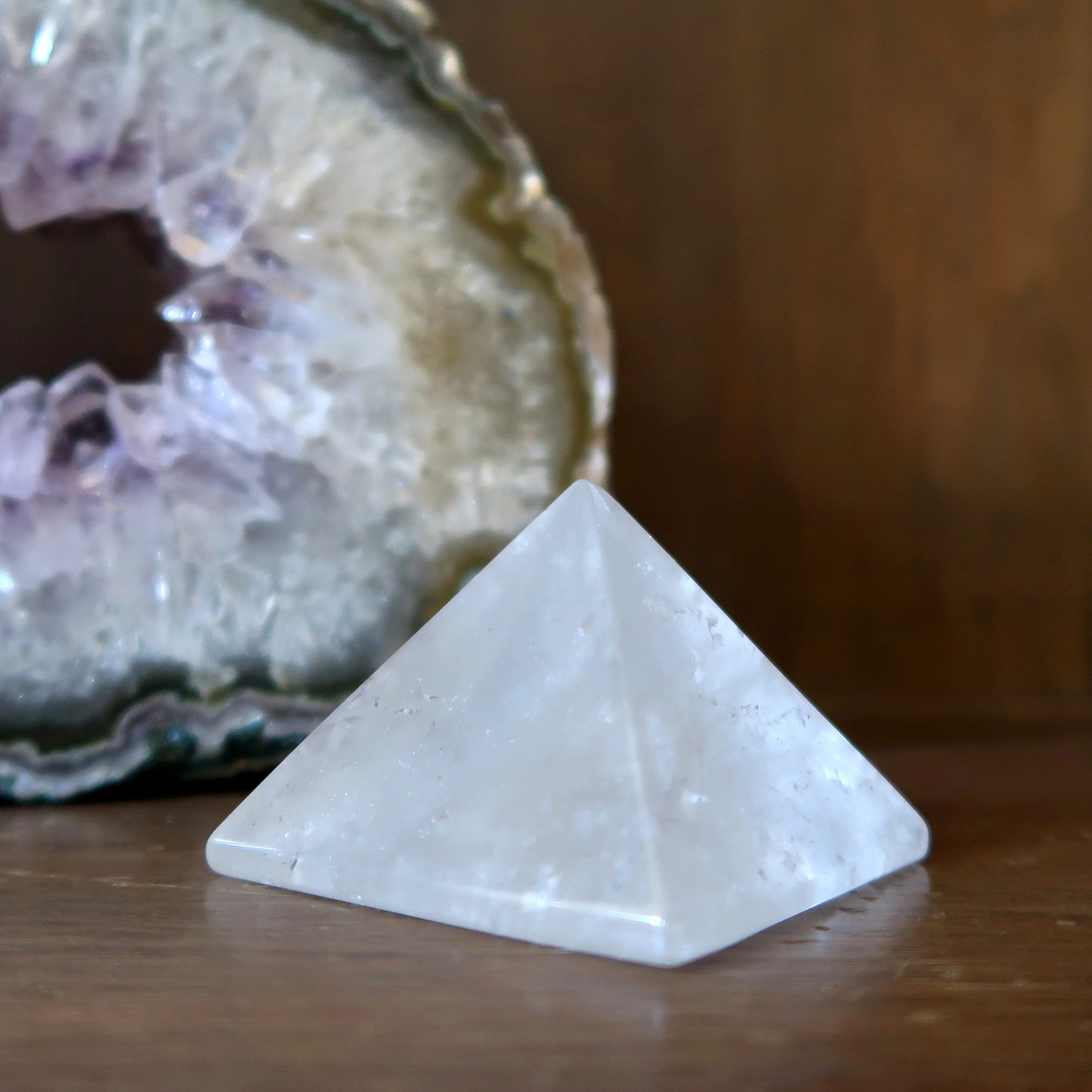 Clear Quartz Pyramid Past Present Future Crystal