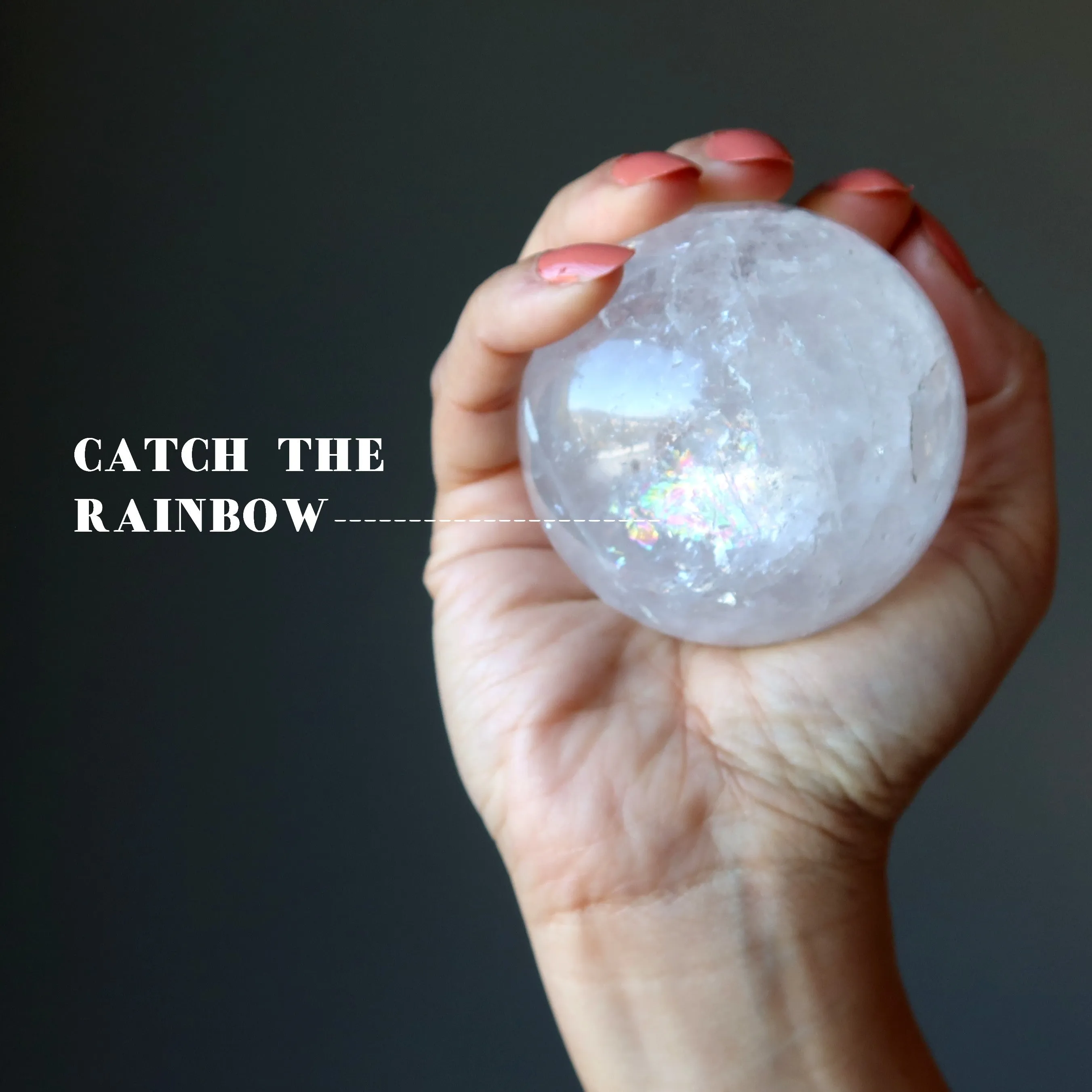 Clear Quartz Sphere Rainbow Crystal Ball