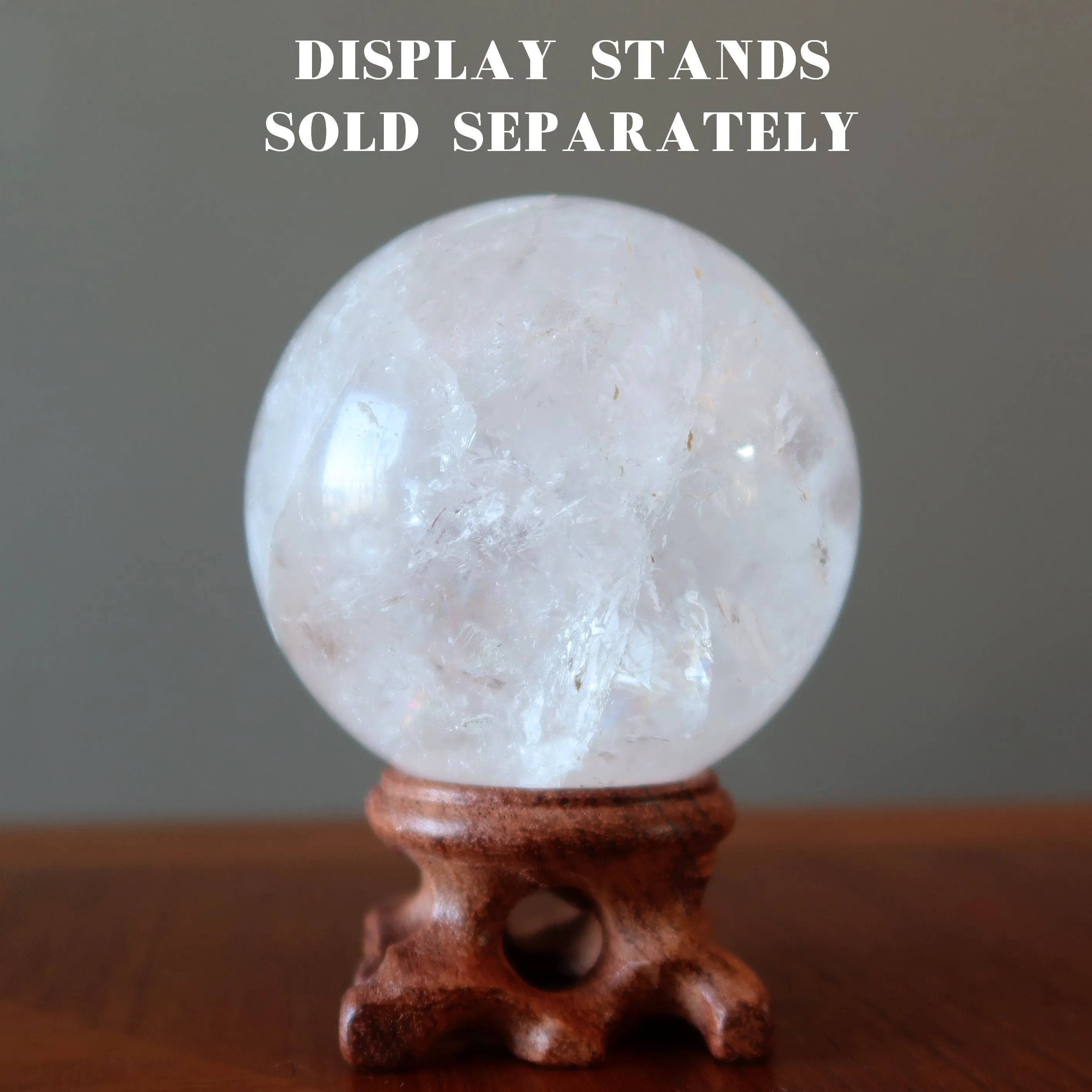Clear Quartz Sphere Rainbow Crystal Ball