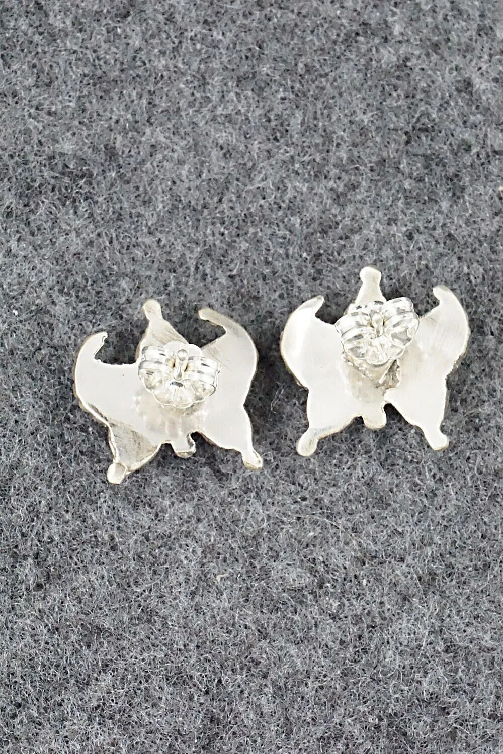 Coral & Sterling Silver Earrings - Wayne Johnson
