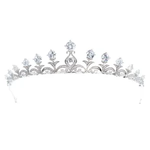 Cubic zircon wedding  bridal royal tiara diadem crown CH10030