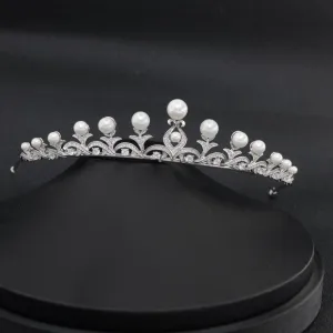 Cubic zircon wedding  bridal royal tiara diadem crown CH10046