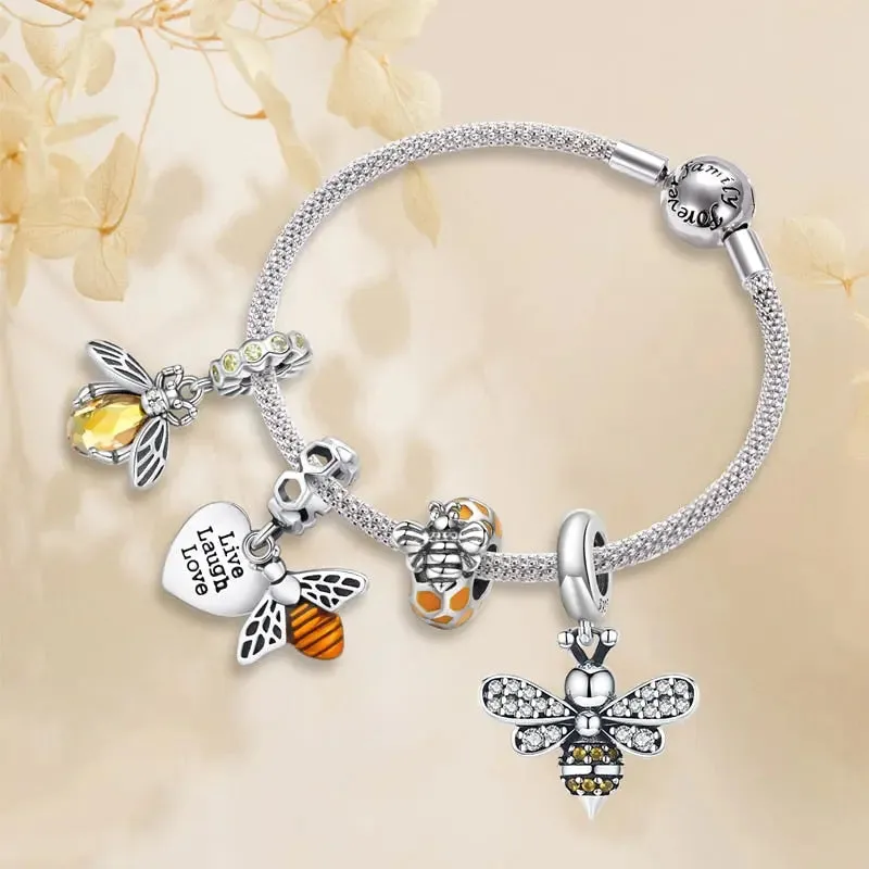 Delicate Bee Ball Charm