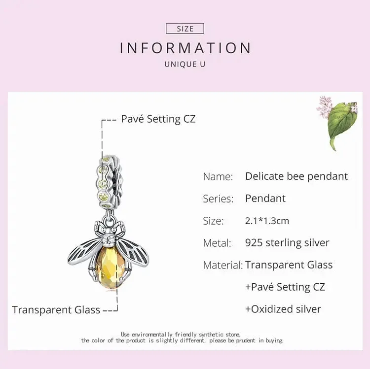 Delicate Bee Ball Charm