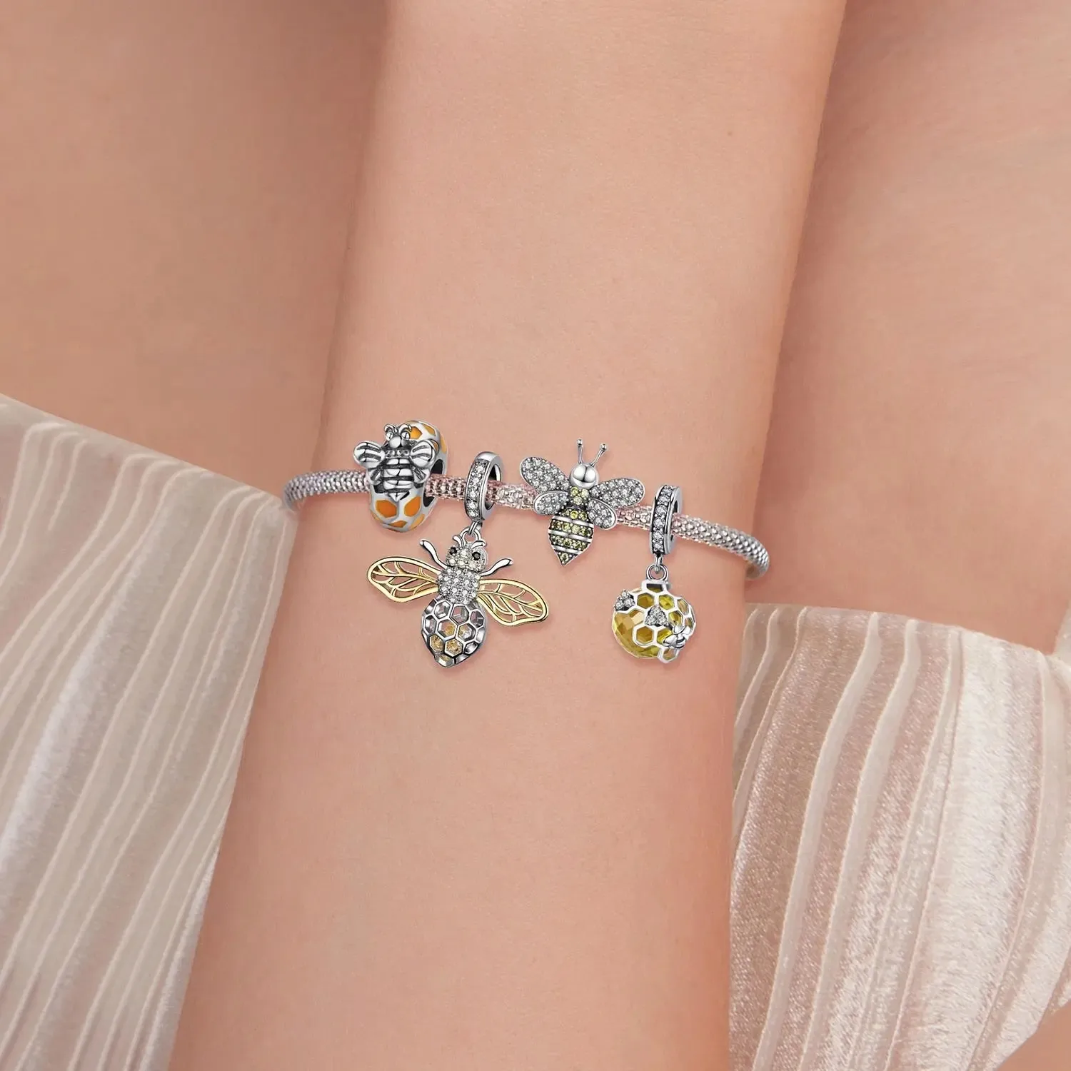 Delicate Bee Ball Charm