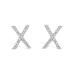 Diamond "X" Earrings