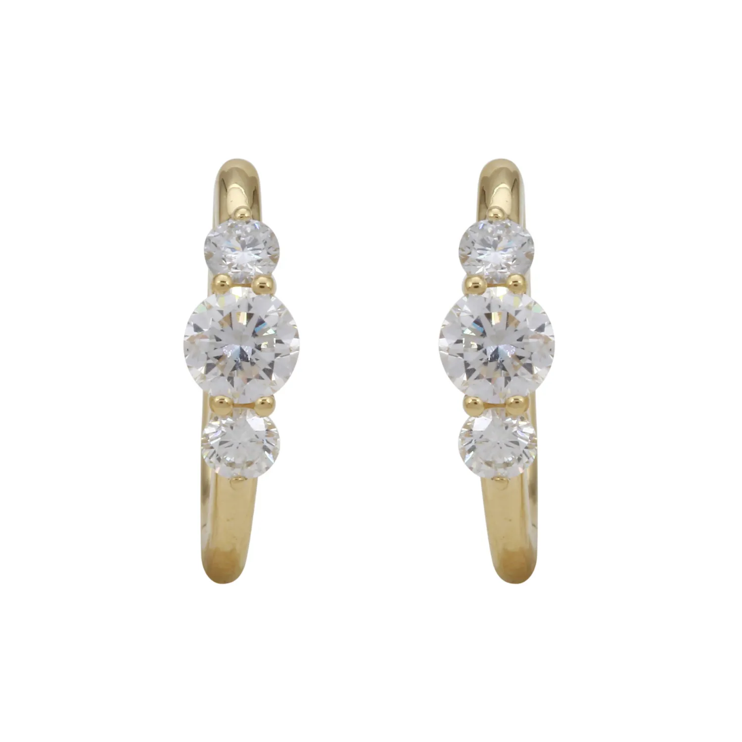 Diamond Trio Hoops